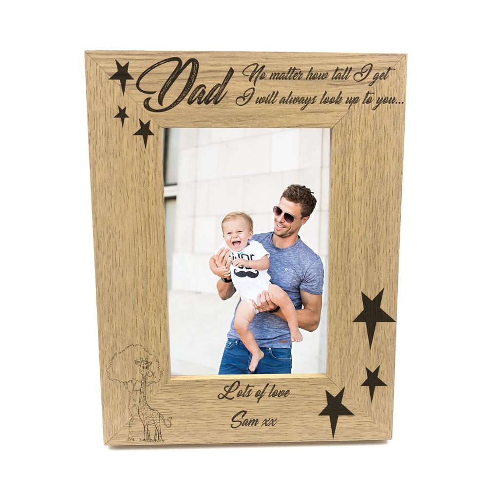 Dad No Matter How Tall I Get Personalised Photo Frame Gift Fw2 Ebay