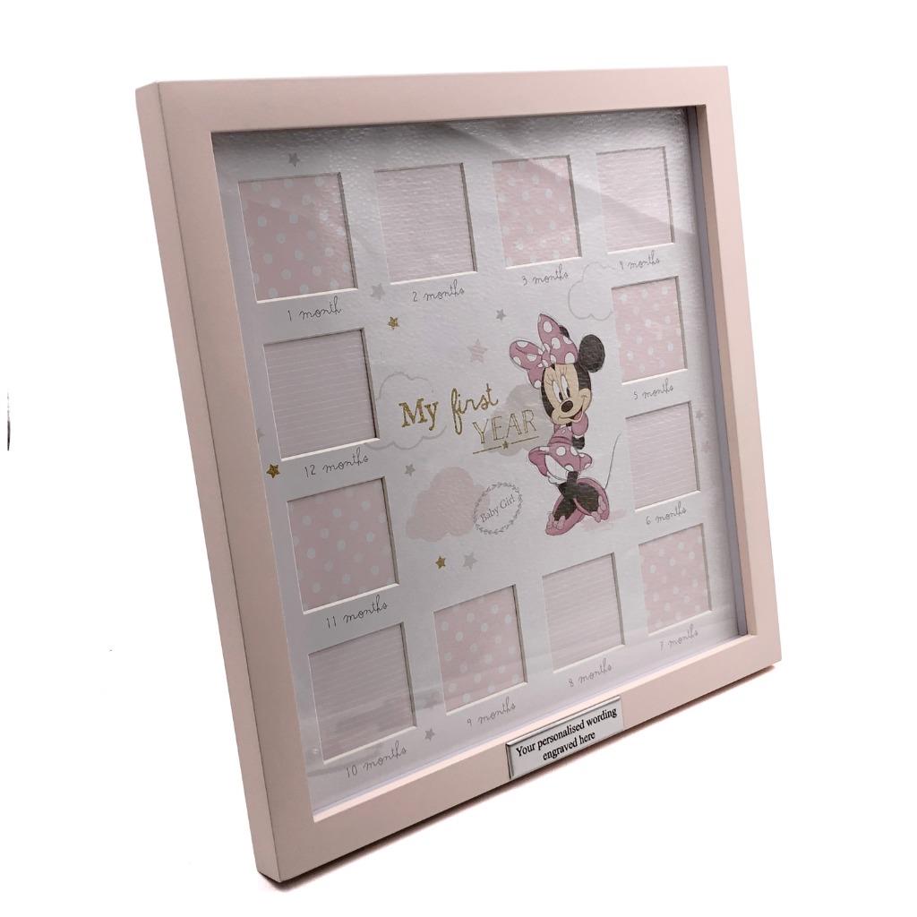 Personalised Disney Baby Minnie Mouse 12 Month Photo Frame My