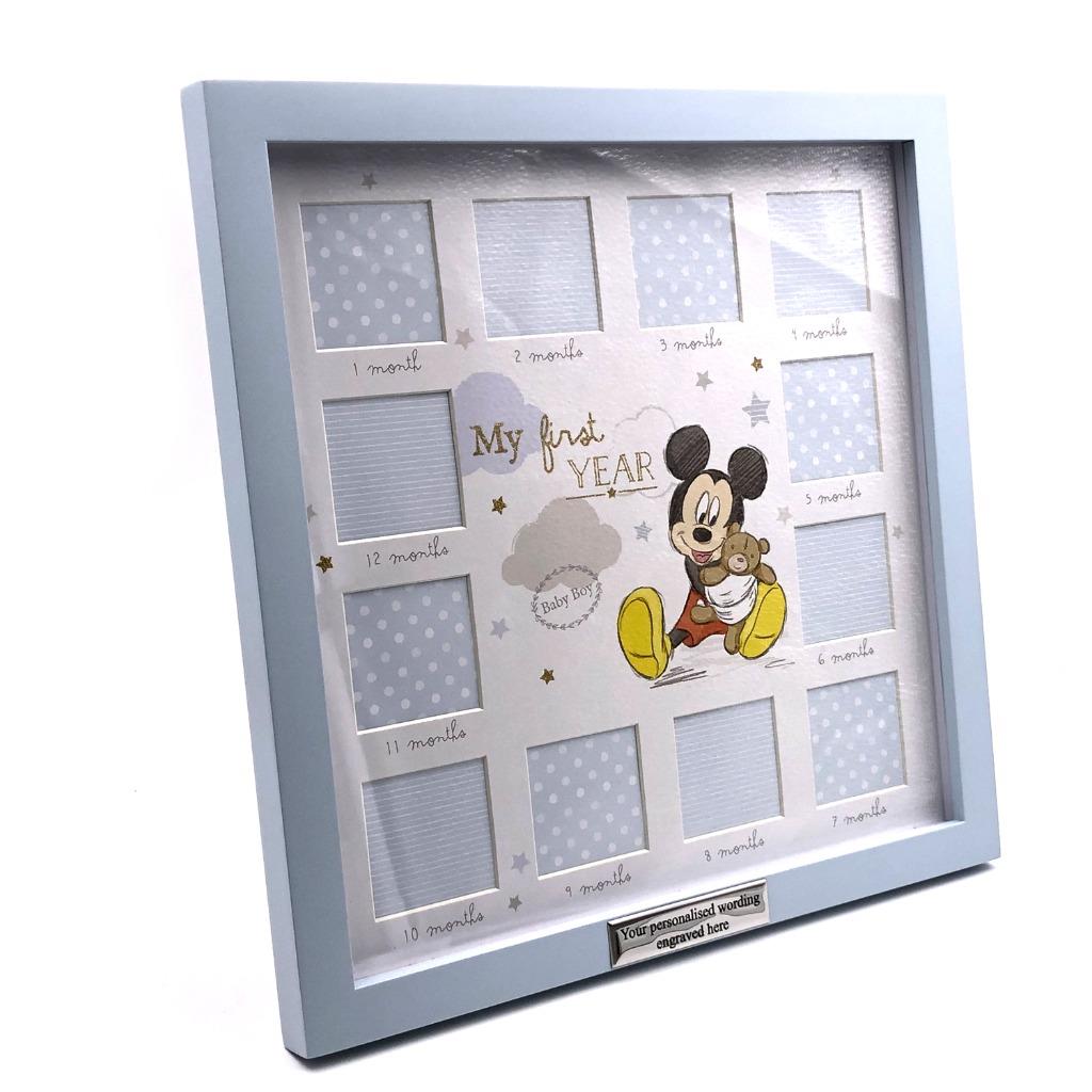 Personalised Disney Baby Mickey Mouse 12 Month Photo Frame My
