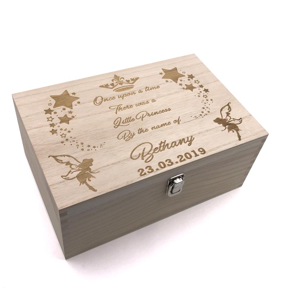 personalised baby girl keepsake box