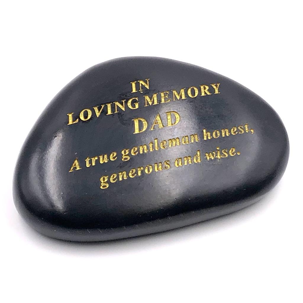 DF SISTER Memorial Black /& Gold Pebble Garden Ornament Stone//Rock Effect 14.5 x 10 cm