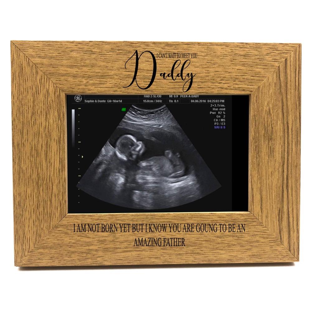 Dad To Be Wooden Baby Scan Photo Frame Gift FW325 5056225329933 eBay