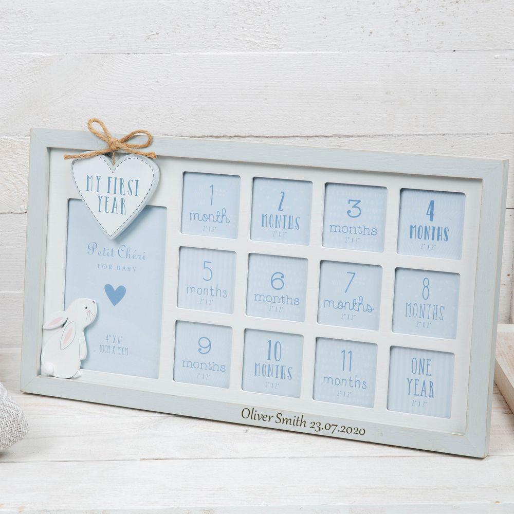 No Personalisation ukgiftstoreonline Baby Boy My First Year Keepsake Record Book