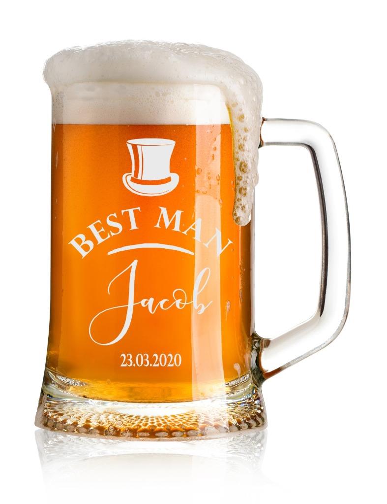 Father Of Bride Usher Gift Personalised Engraved Beer Lager Pint Glass Best Man