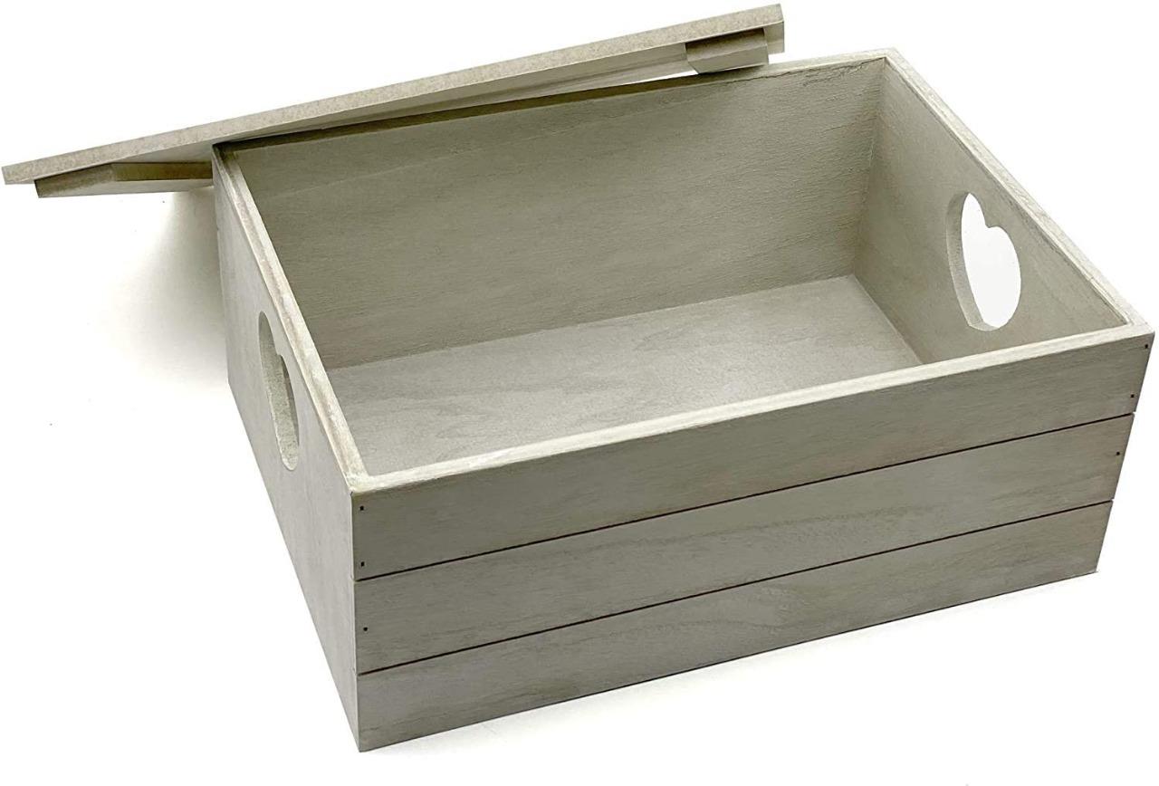 Antique Wooden White Washed Keepsake Memory Box Gift WHB eBay