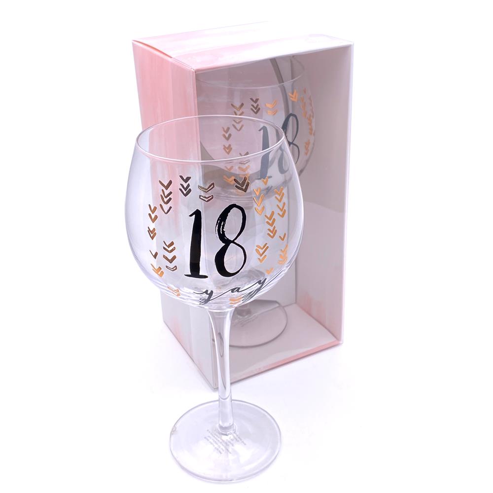 18th Birthday Luxury Gin Glass Gift Boxed HP12118 eBay