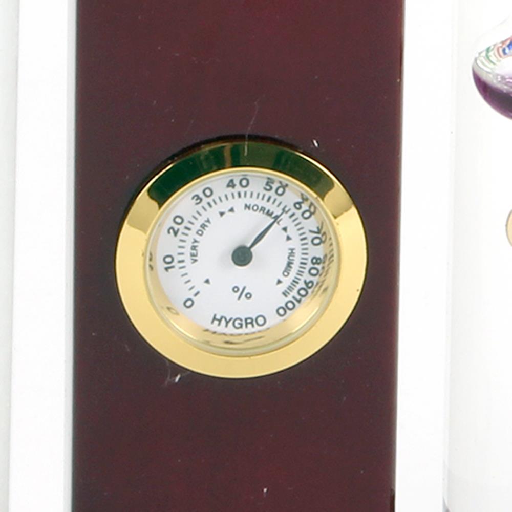 Galileo Thermometer Storm Glass Weather Station With Clock and