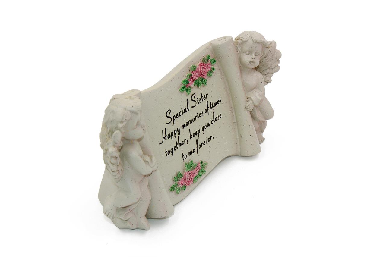 Special Sister Angel Cherub Graveside Memorial Scroll Ornament DF14723K eBay