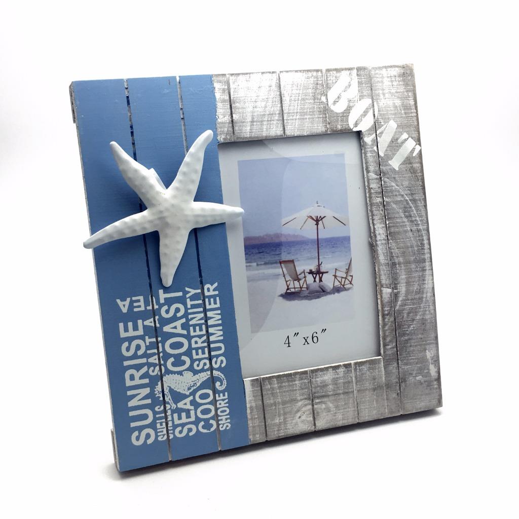 Nautical Beach Theme Wooden Starfish Photo Frame 63060 602989576202 Details About Nautical Beach Theme Wooden Starfish Photo Frame 63060