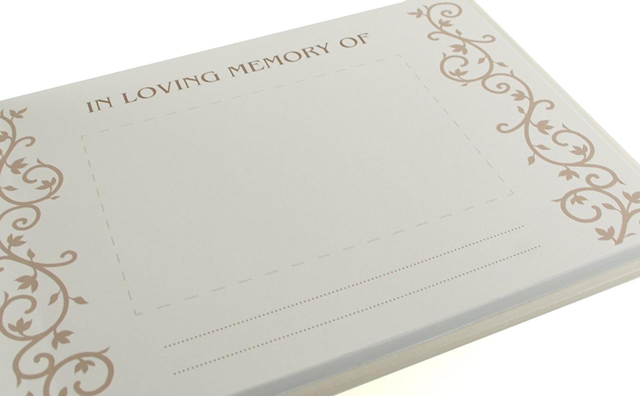 Personalised Memory Funeral Book Remembrance Guest Book Fl303 P