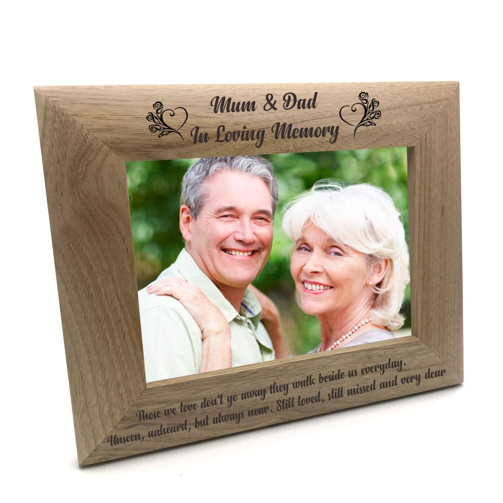 Shabby personalised Chic Photo Frame In Memory Of Loved One Mum Dad Nana Grandad 