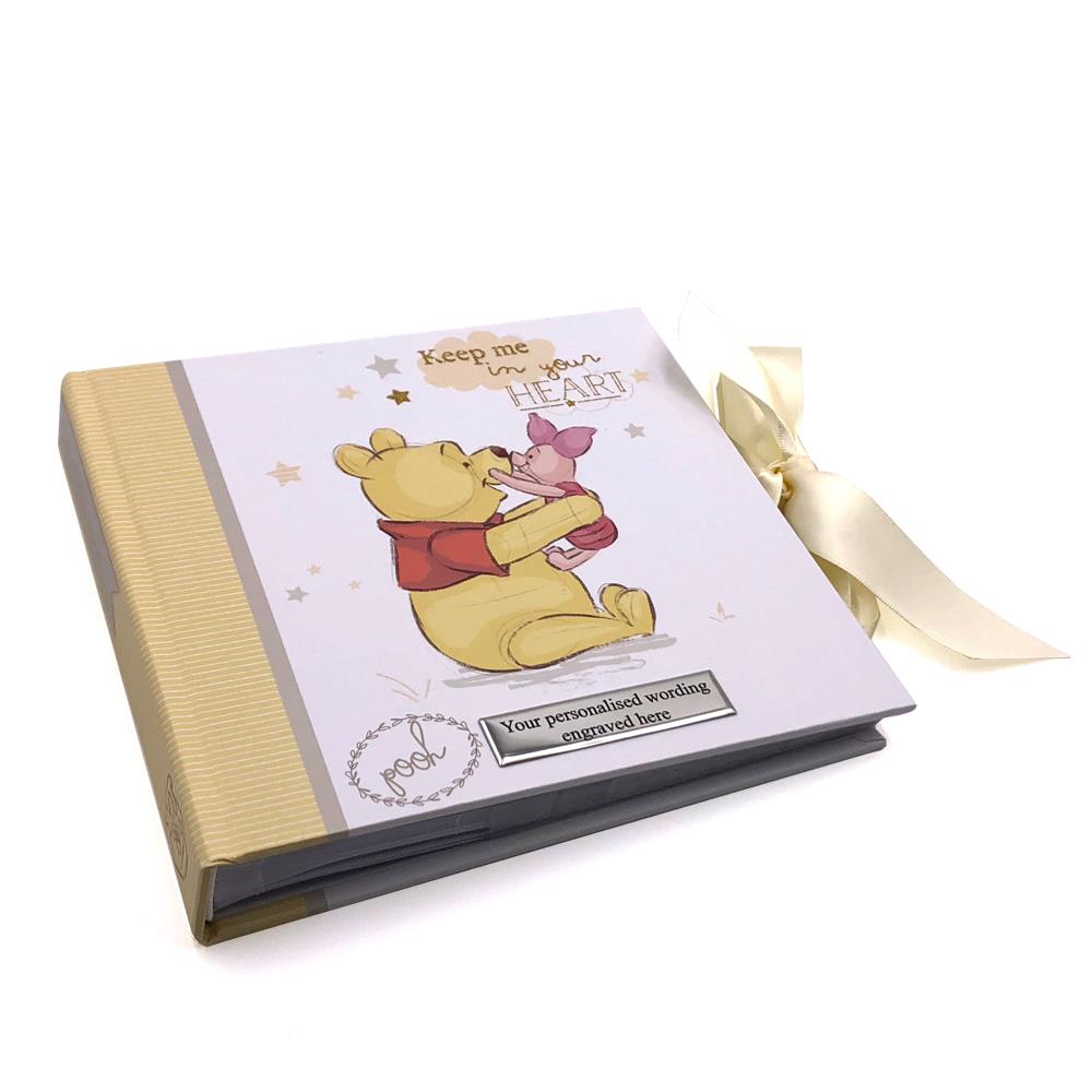 Personalised Disney Baby Photo Album Winnie The Pooh And Piglet Boxed Di422 P