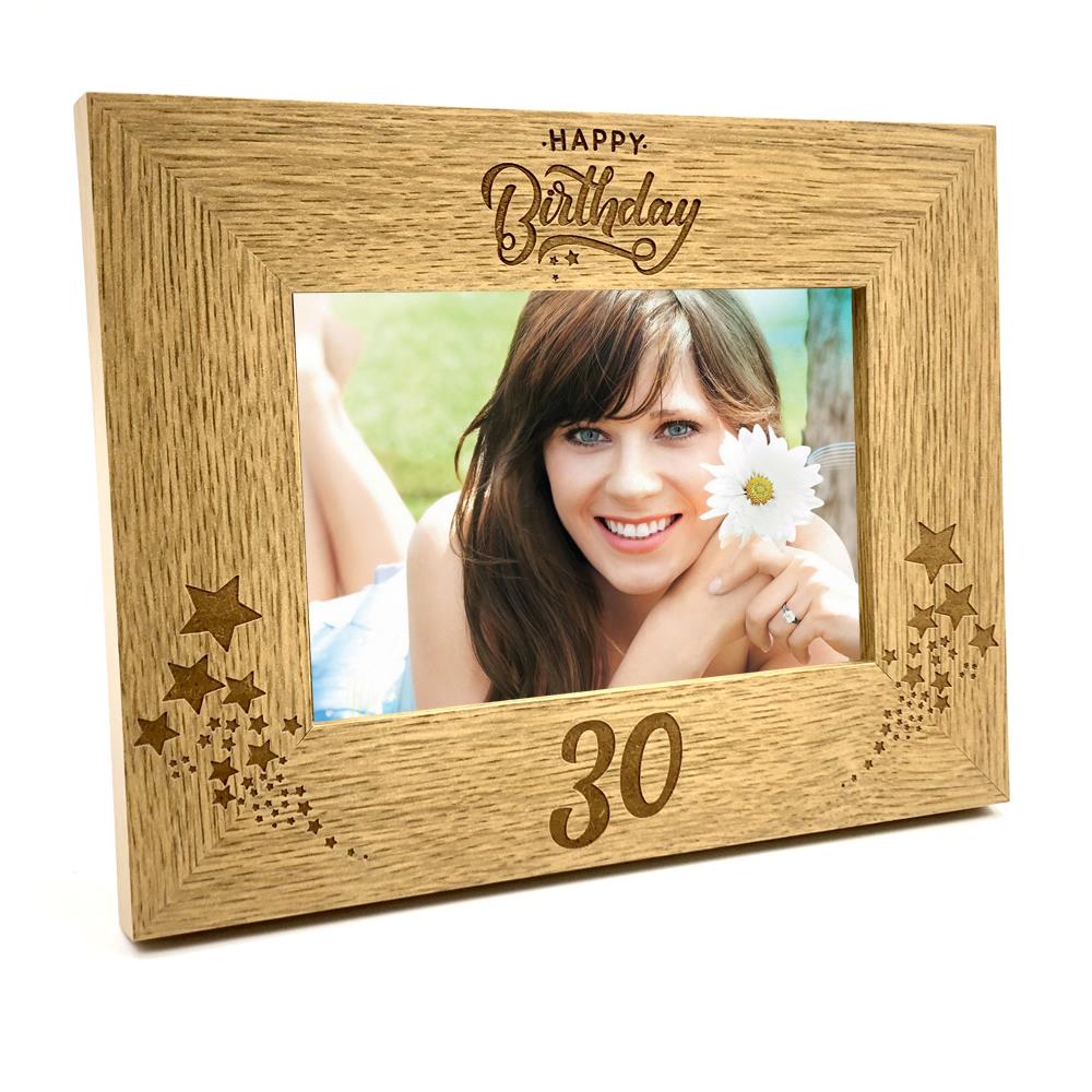 Happy 30th Birthday Wooden Photo Frame Gift FW124