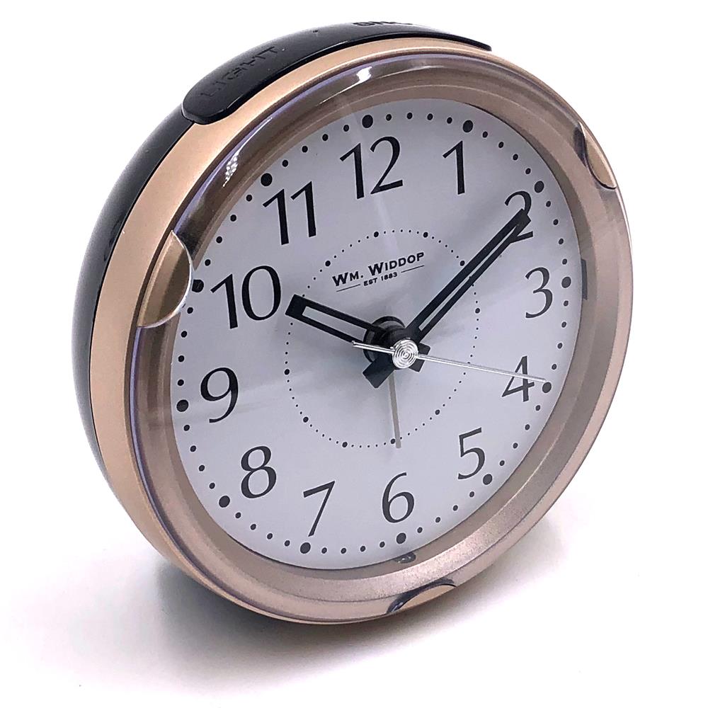 Rose Gold Finish Alarm Clock Silent Sweep Snooze and Back Light New