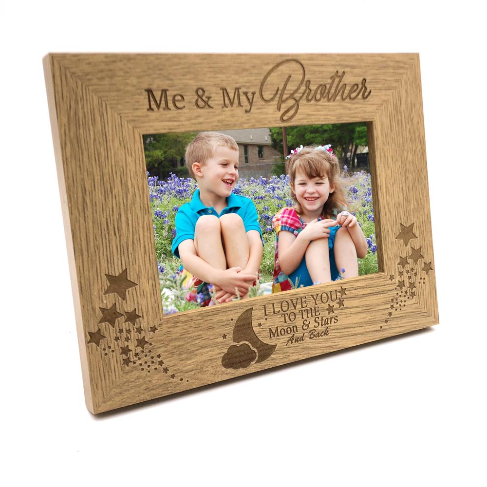 Details About Me And My Brother Love You To The Moon Photo Frame Gift Fw162