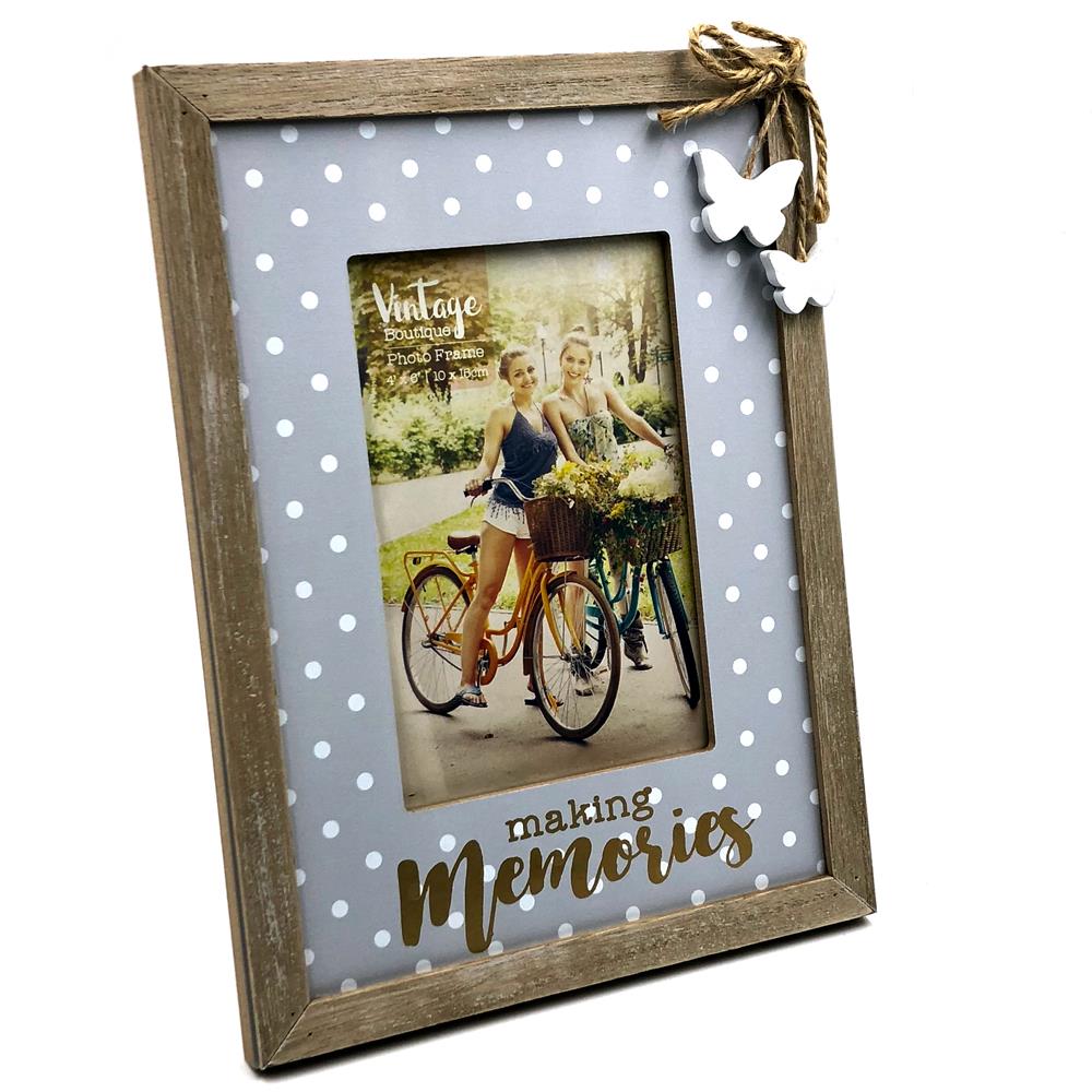 Details About Making Memories Photo Frame 4 X 6 Gift Boxed With Erflies And Dots Sp1778