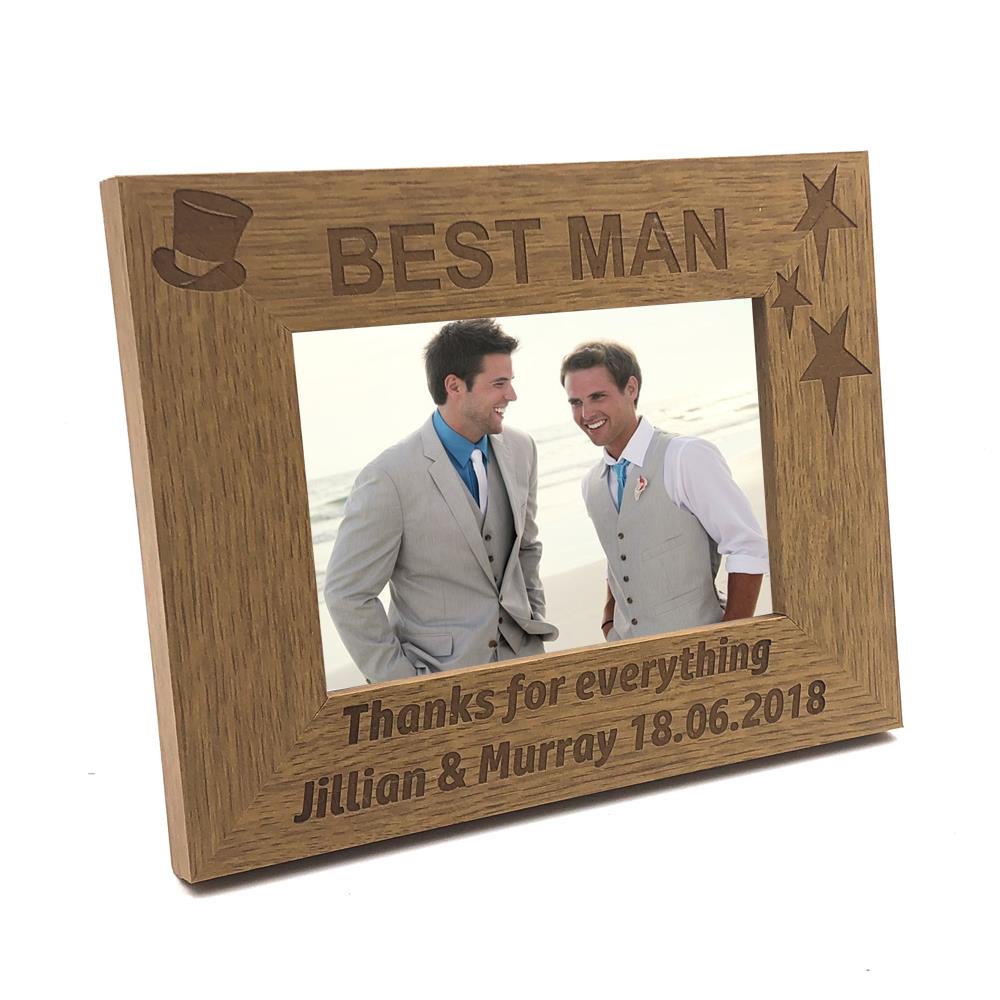 Personalised Best Man Gift Wooden Photo Frame FW220