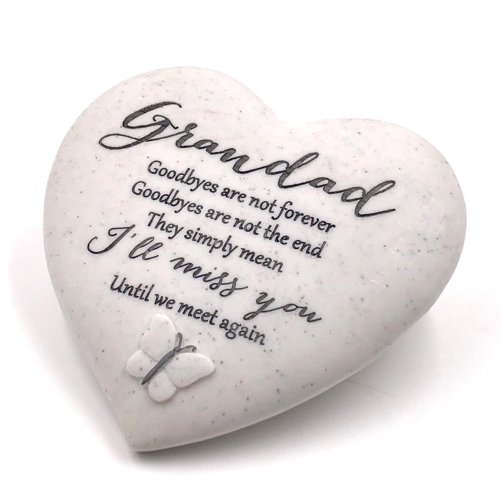 Grandad I'll Miss You Remembrance Heart Graveside Memorial Ornament