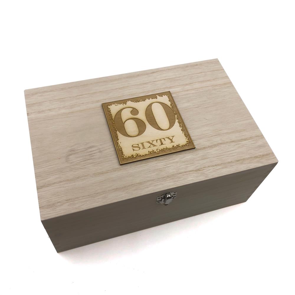60th Birthday Gift Large Memories Keepsake Box HB-19