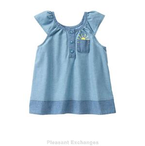 NWT Gymboree 6 7 8 POCKETFUL OF SUNSHINE 2pc Chambray Tunic Top /& Bermuda Shorts