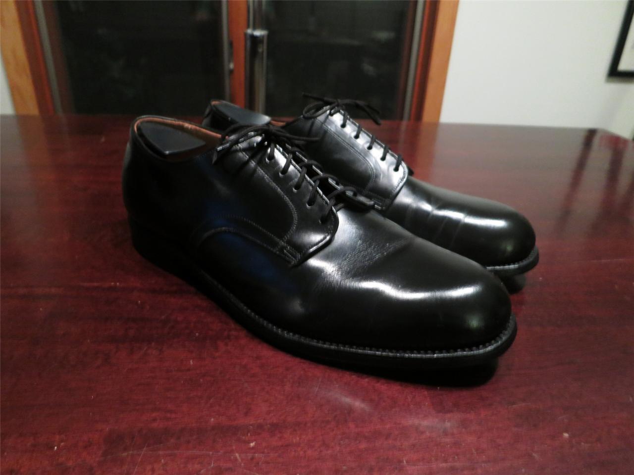 Vtg 1968 Genesco Mens Black Leather Vietnam Military Oxford Dress Shoes ...