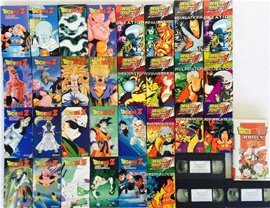 Lot 34 Dragon Ball Z Gt Vhs Movies Tapes Anime Fusion Kid Buu