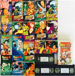 Lot 34 Dragon Ball Z Gt Vhs Movies Tapes Anime Fusion Kid Buu