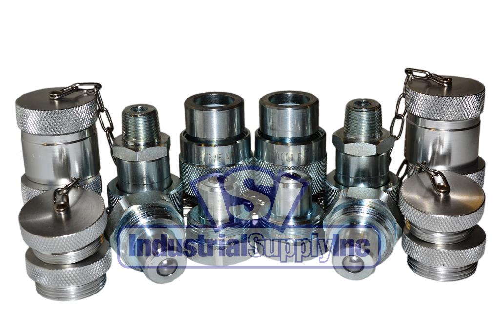 Quick Coupler Enerpac Interchange C 604 Style W/Caps & Plugs 3/8