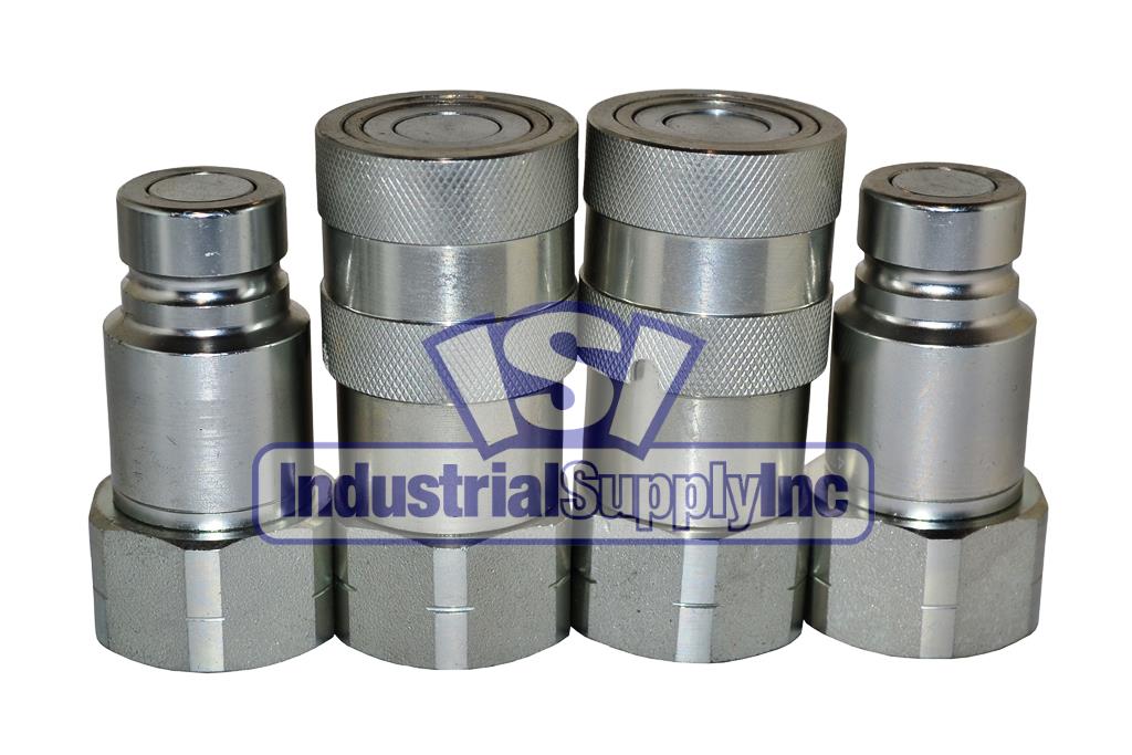 Quick Coupler ISO 16028 Flat Face 1/2" Coupler x 3/4" ORing Boss