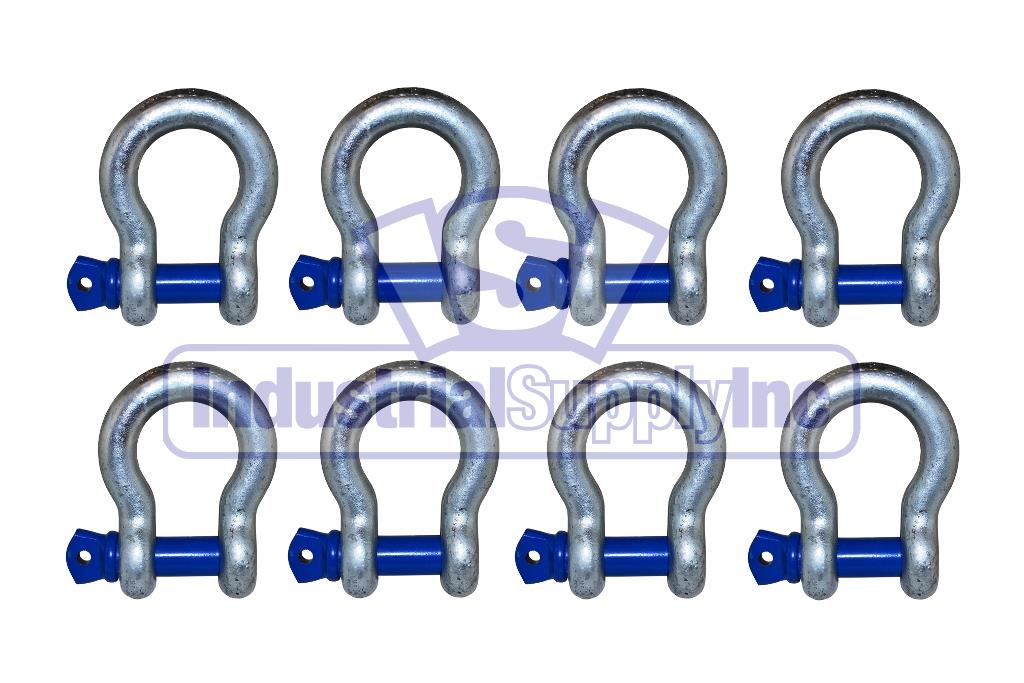 7//16/" 4 Load Rated Screw Pin Anchor Shackles