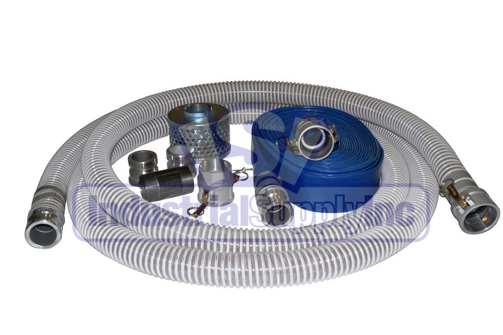 PVC Flexible Clear Suction Hose | 3 x 20' | Fits Honda | 50' Blue