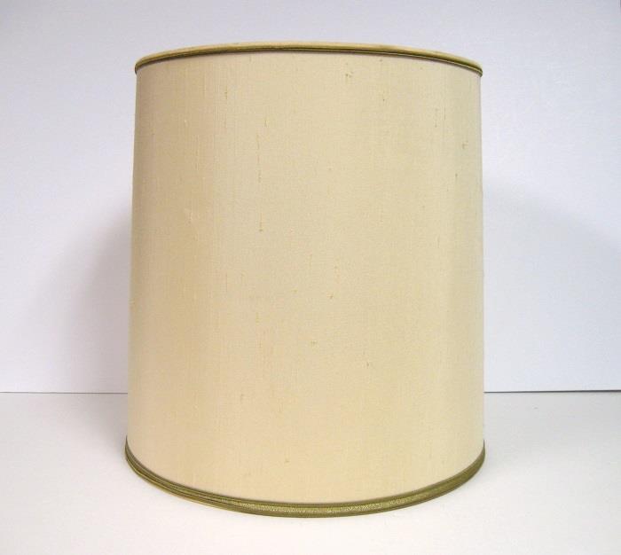 Vtg Stiffel Beige Off White Linen Like Mid Century Modern Drum Lamp View My Other Items For