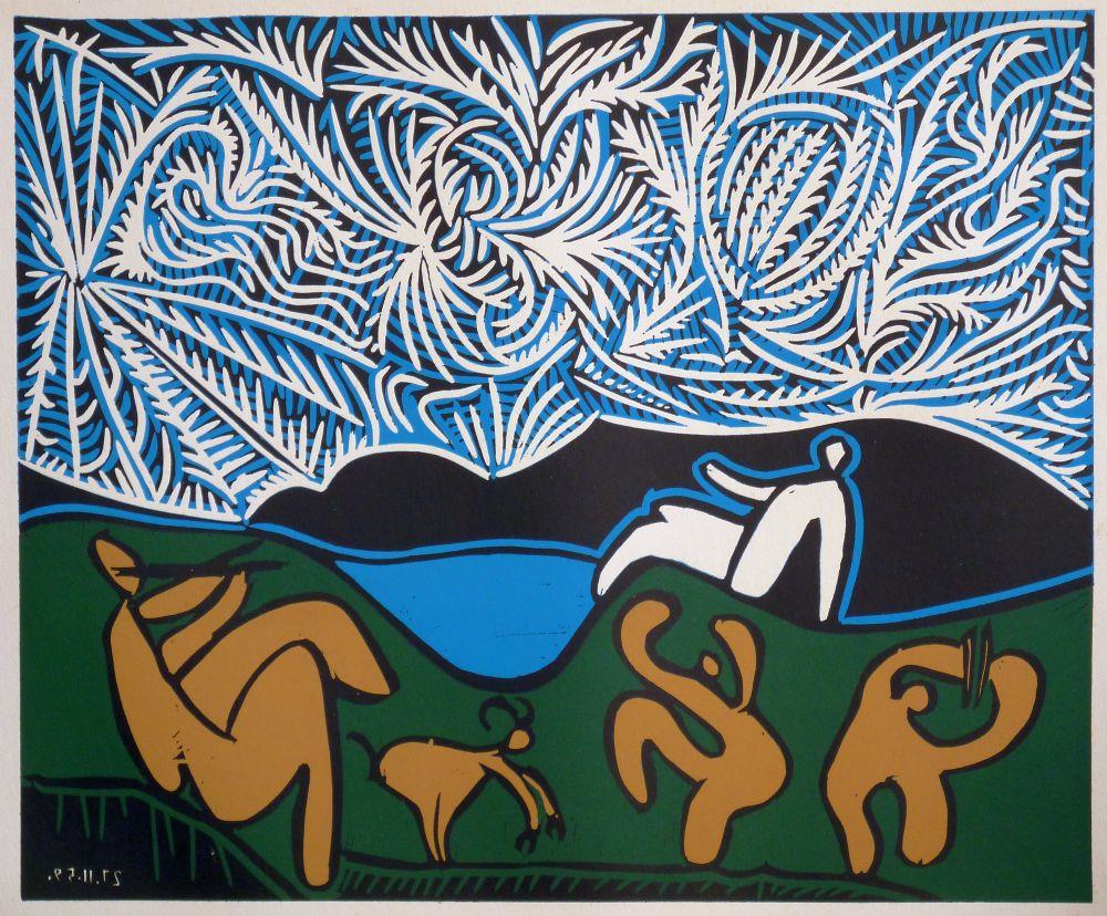 Bacchanalia Avec Chevre Par Pablo Picasso 1962 Linogravure 2t 28 Ebay