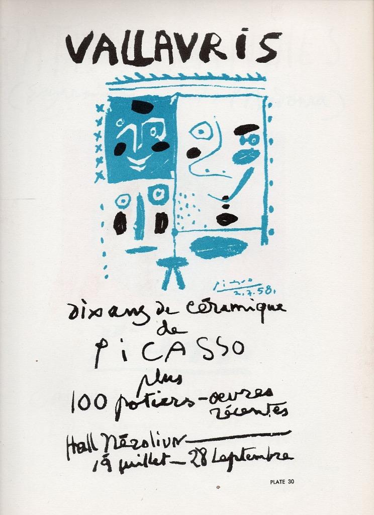 DIX ANS DE CERAMIQUE,1958” BY PABLO PICASSO, GRAVURE OF THE POSTER