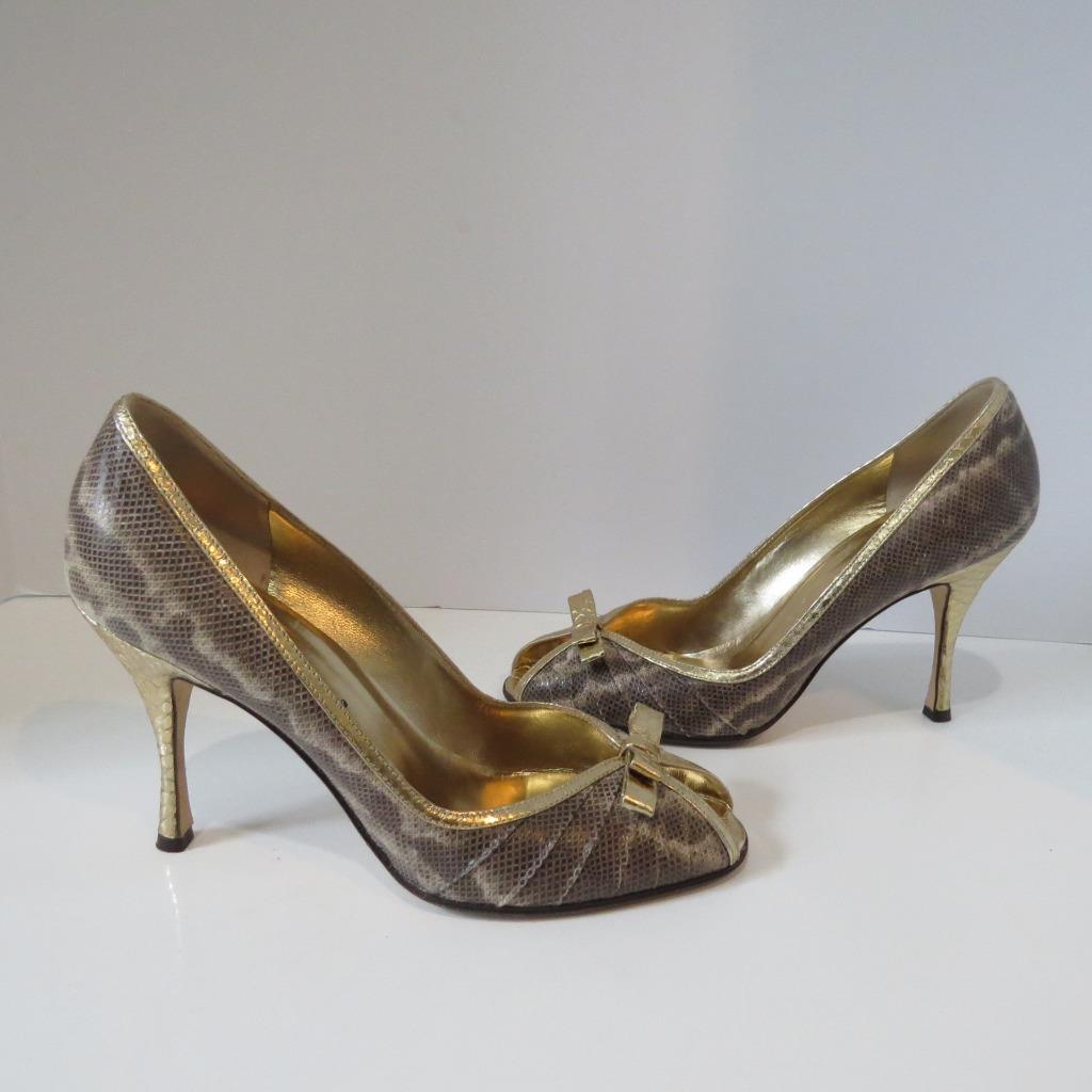 dolce and gabbana gold heels