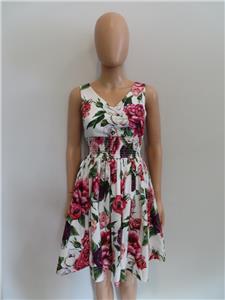 Dolce & Gabbana Floral Print Sleeveless Dress Size 36/US 0