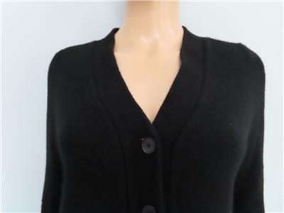 Christian Dior Black Cashmere Knit/Logo Embroidered Cardigan F 34