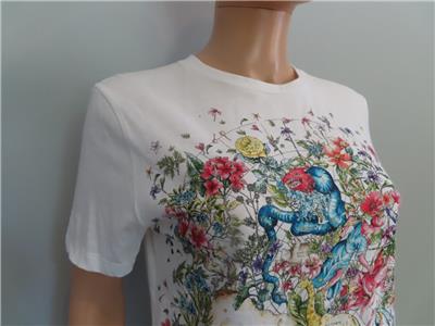 Christian Dior White/Multicolor Floral Mythology Graphic T Christian Dior White/Multicolor Floral Mythology Graphic T