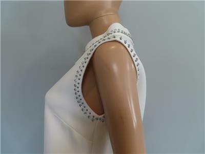 MIU MIU★素敵!Off-White Crystal Embellished Studded Dress NWT MIU MIU Off-White Crystal Embellished & Studded