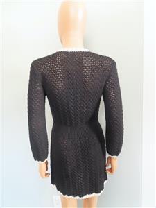 CHANEL★素敵！22C Black/Ecru Open Knit Sweater Dress s-l400.jpg