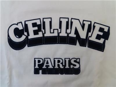 値下げCELINE PARIS Tシャツ Mサイズ ホワイト 追跡付き発送【CELINE】大人気♪ CELINE ロゴTシャツ (CELINE/Tシャツ