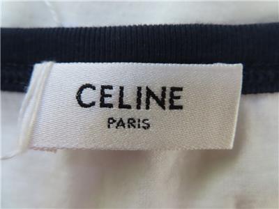 CELINE Off White/Navy Arc De Triomphe 70's T-Shirt in Cotton CELINE Off White/Navy Arc De Triomphe 70's T-Shirt in Cotton