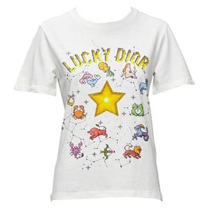 Christian Dior White/Multicolor 'Lucky Dior' Zodiac T-Shirt Size