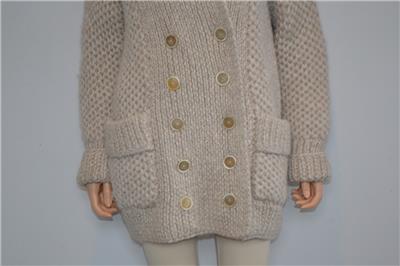 maison margiela double breasted cable knit cardigan