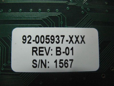 92-005937 92-005937-XXX REV B-01 20-005938-1 3-ISA 10-PCI Back Plane