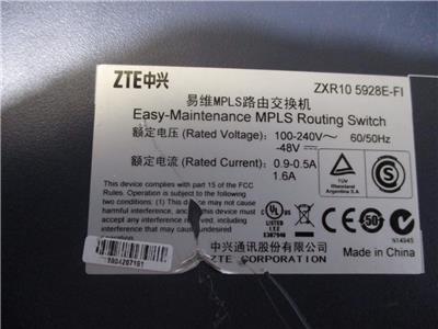 更新修繕銘板 ZTE ZXR10 5928E-FI Easy-Maintenance MPLS Routing Switch | eBay