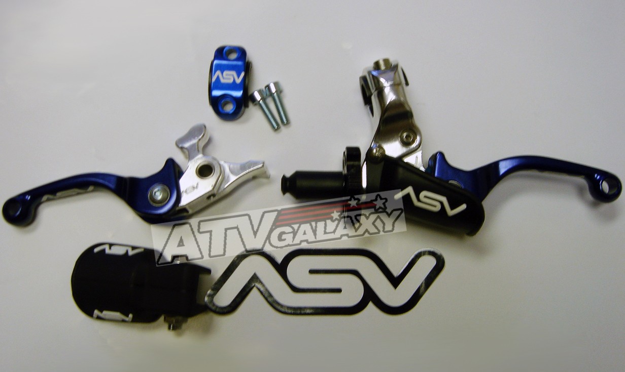 Streamline Reflex ARC Unbreakable Folding Brake Lever Blue KFX 450R KFX 450
