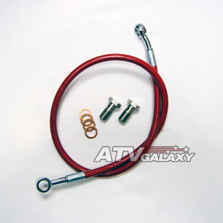 Streamline Red Steel Braided Front /& Rear Brake Lines Kit Honda TRX 400EX 400X