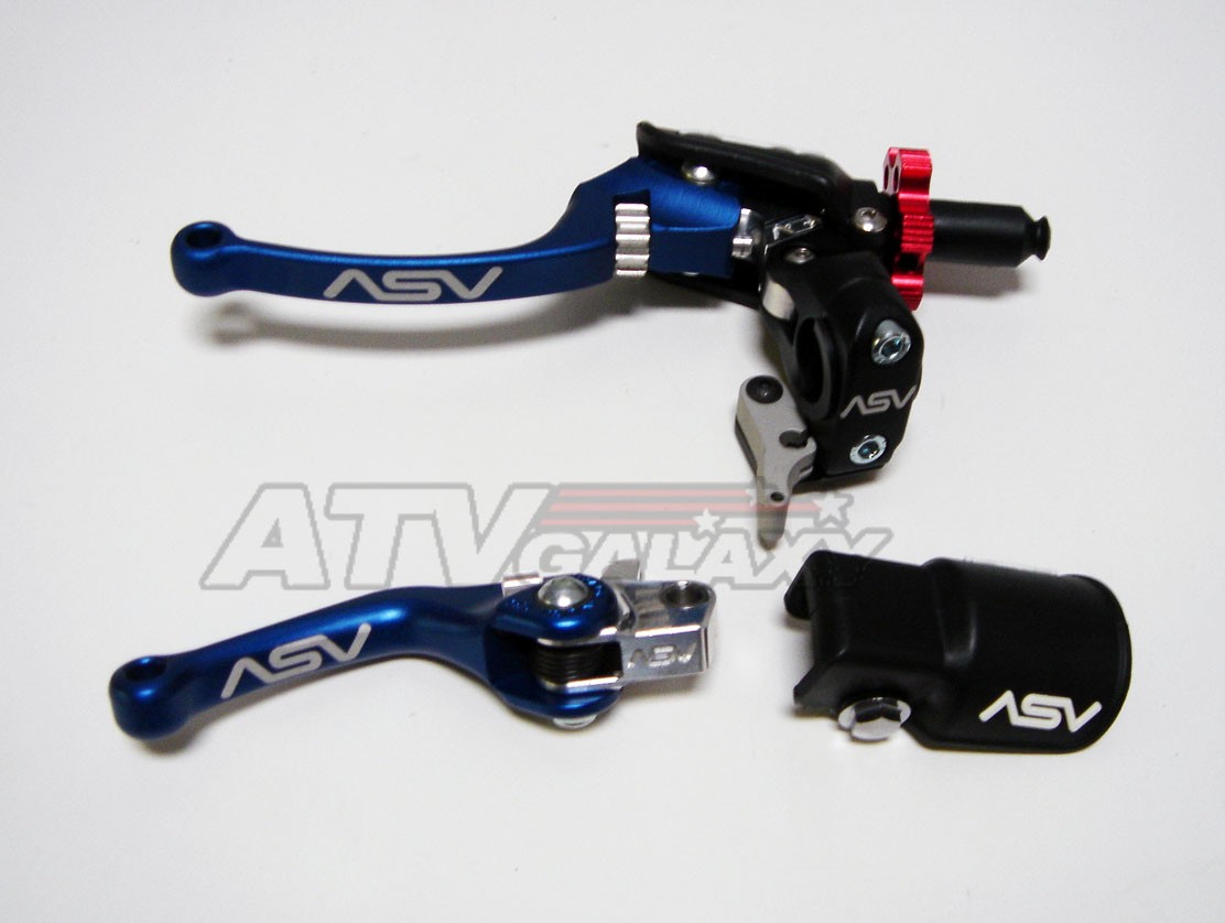 ASV C6 SHORTY BLUE Pro Pack Brake & Clutch Levers Kit Honda CRF250R
