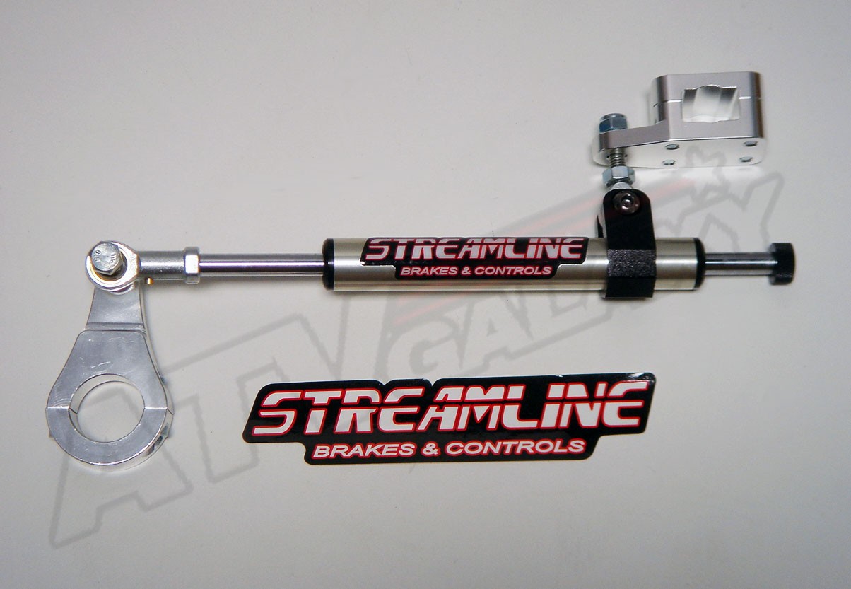 STREAMLINE 11 WAY STEERING STABILIZER CARBON RED YAMAHA YFZ450R YFZ 450R 09 10